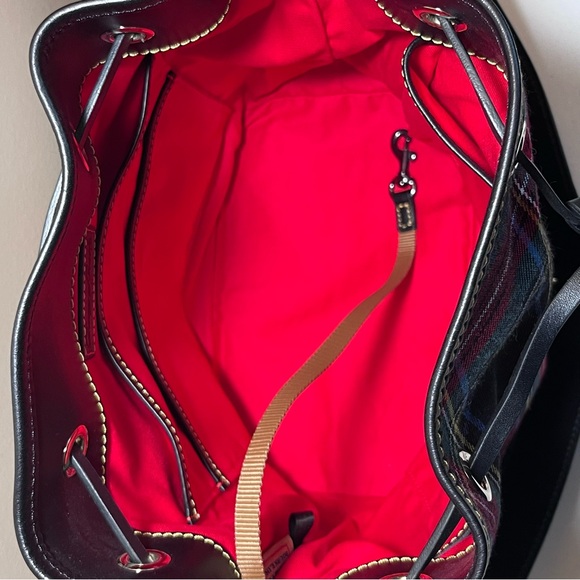 NWT Dooney & Bourke Tartan Drawstring Handbag - Picture 9 of 11